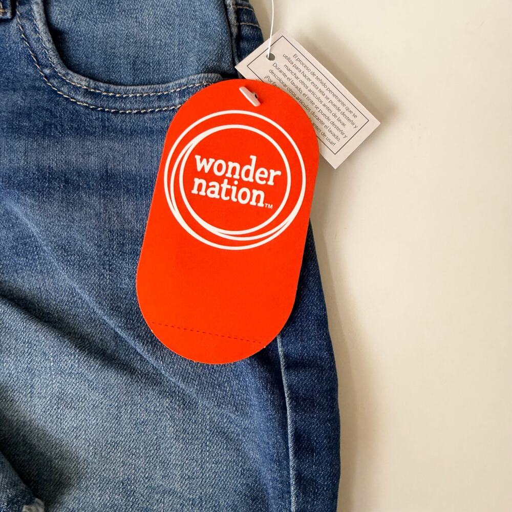 Wonder Nation Girls Core Denim Shorts NWT small 6/6x - Picture 2 of 5